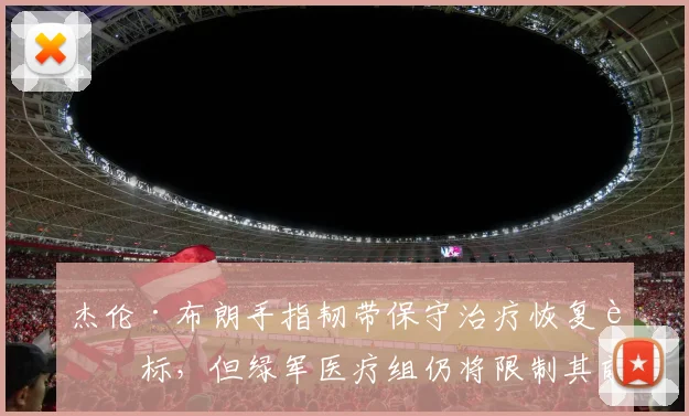 杰伦·布朗手指韧带保守治疗恢复达标,但绿军医疗组仍将限制其前10场对抗强度